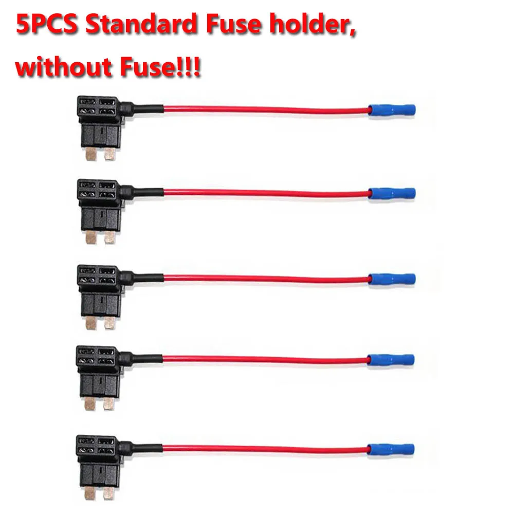 5 шт. добавить-а-цепи средний автомобильный лопастной держатель предохранителя электрический прибор предохранители Tap адаптер, 10A стандартный предохранитель опционально - Цвет: Армейский зеленый