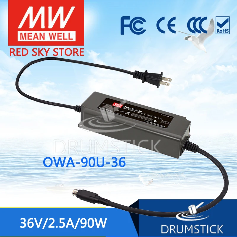 

MEAN WELL OWA-90U-36 36V 2.5A meanwell OWA-90U 90W Single Output Moistureproof Adaptor with lock type