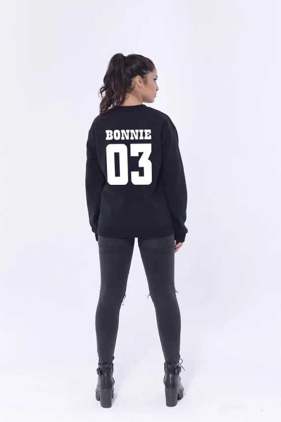 Ceny Bonnie Clyde 03 dopasowane pary bluzy damskie śmieszne fajne kochanki bluzy modne ciuchy damskie męskie bluzki unisex Jumper