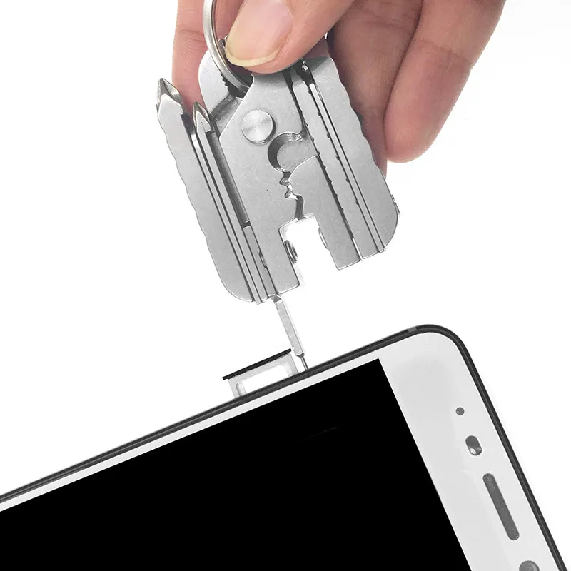 Multi-tool Pliers Travel Tool Keychain Combination EDC Tool Folding Pliers 15 in 1 Screwdriver Multi Tools