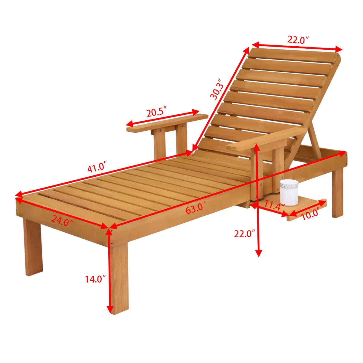 wooden garden sun loungers