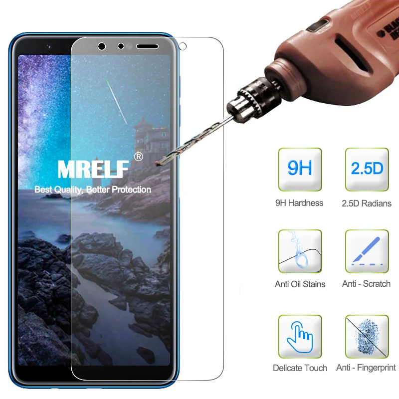 2.5D 9H закаленное стекло Samsung A7 2018 Защитная пленка для экрана на телефон