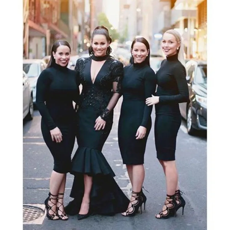 New-Style-Saudi-Arabia-Mermaid-Prom-Dresses-High-Neck-Long-Sleeve-Party-Dress-Appliques-Evening-Dress (1)