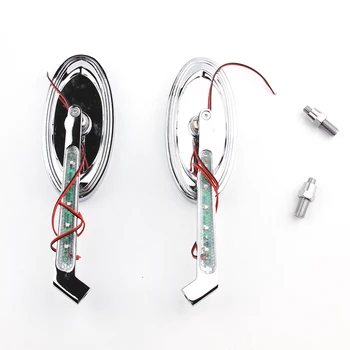 

Motorcycle LED Turn Signals Rearview Rear View Side Mirror For Honda Kawasaki Yamaha Suzuki Harley Dyna Wide Glide 1200 Touring