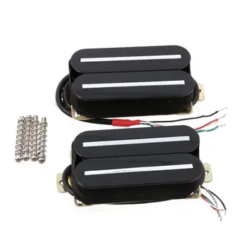 

Electric Guitar Humbucker Pickup Set Neck & Bridge Ceramic Magnet Black H011