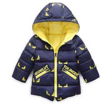 

Baby Boys winter Leisure Coats long sleeve Hoodies Boys warm Baby Kids jacket Keep Warm Outerwear Children Coat