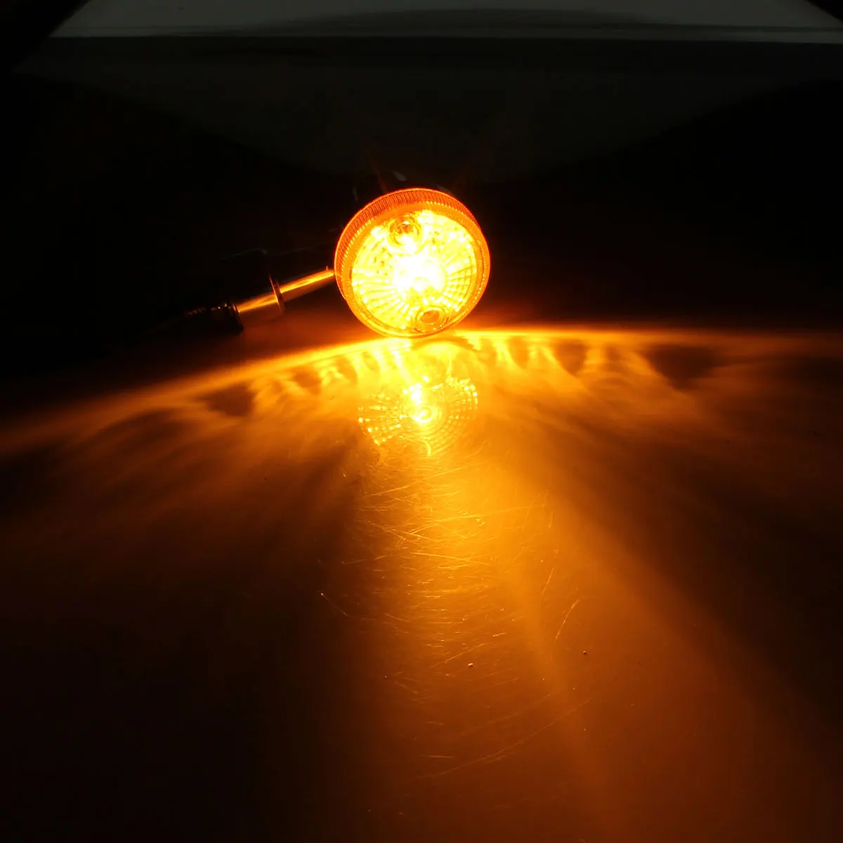

2 pcs Universal Motorcycle bike Turn Signal Light Indicatior Lamp Amber Bulb 12V Chrome