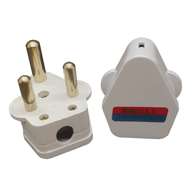 5PCS South Africa 3 Round Pin Electrical Plug 5A 15A 250V AC Power