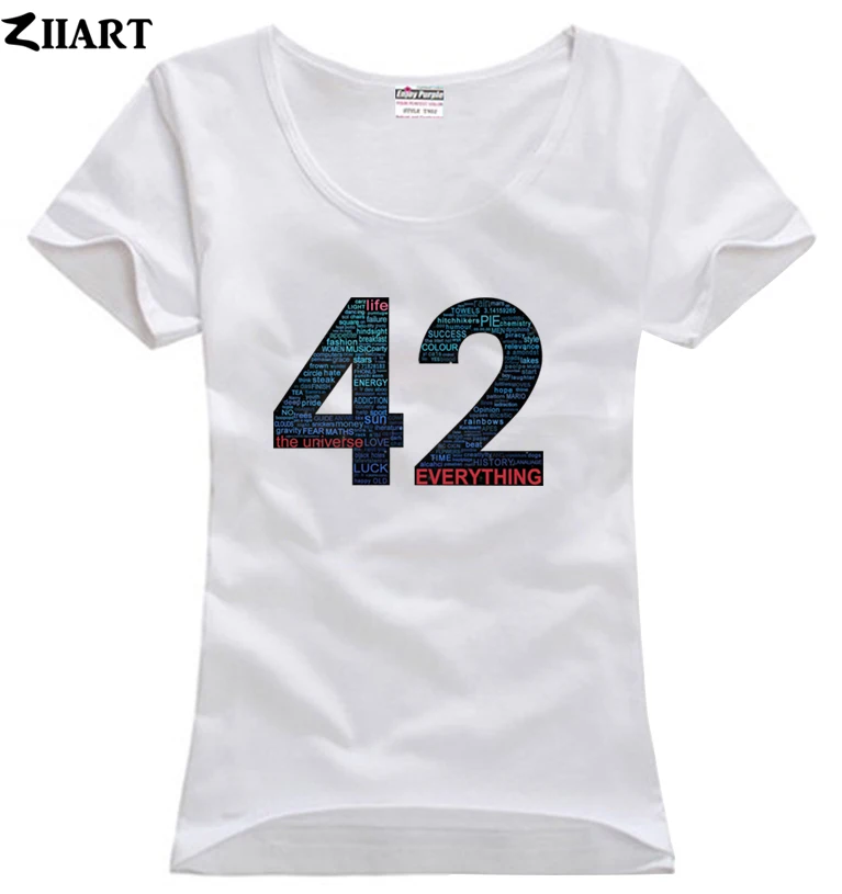 

number 42 answer to life the universe everything couple clothes girl woman female o-neck cotton short-sleeve T-shirt