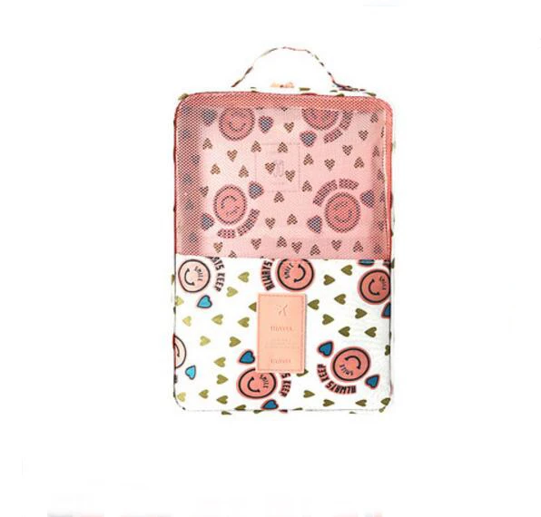 IUX Для женщин Для Мужчин's дорожные сумки для обуви Организация оптом аксессуары поставок товаров вещи продукты косметический мешок оптом - Цвет: Pink Smile
