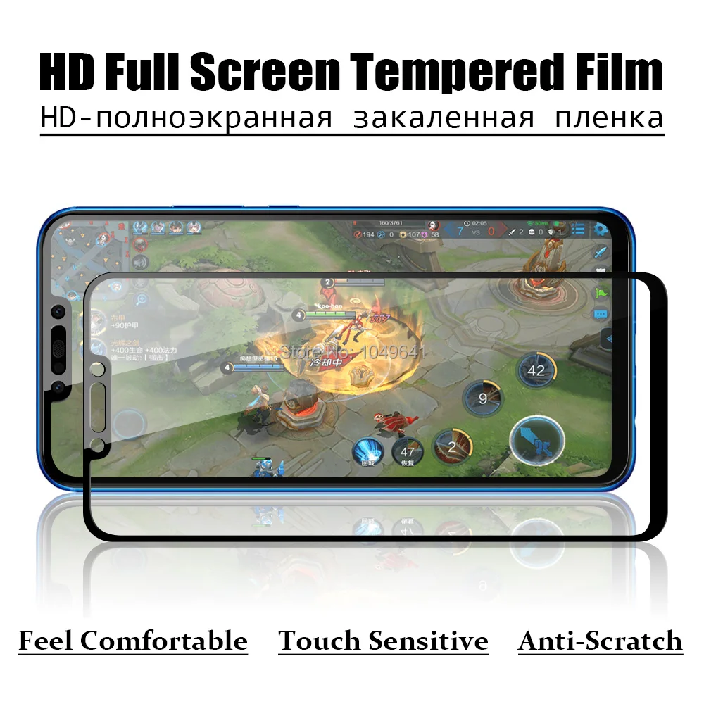KHW1933_5_Full Screen Cover Tempered Glass For Huawei P Smart Plus 6.3 inch Screen Protector Protective Film For Huawei Nova 3i
