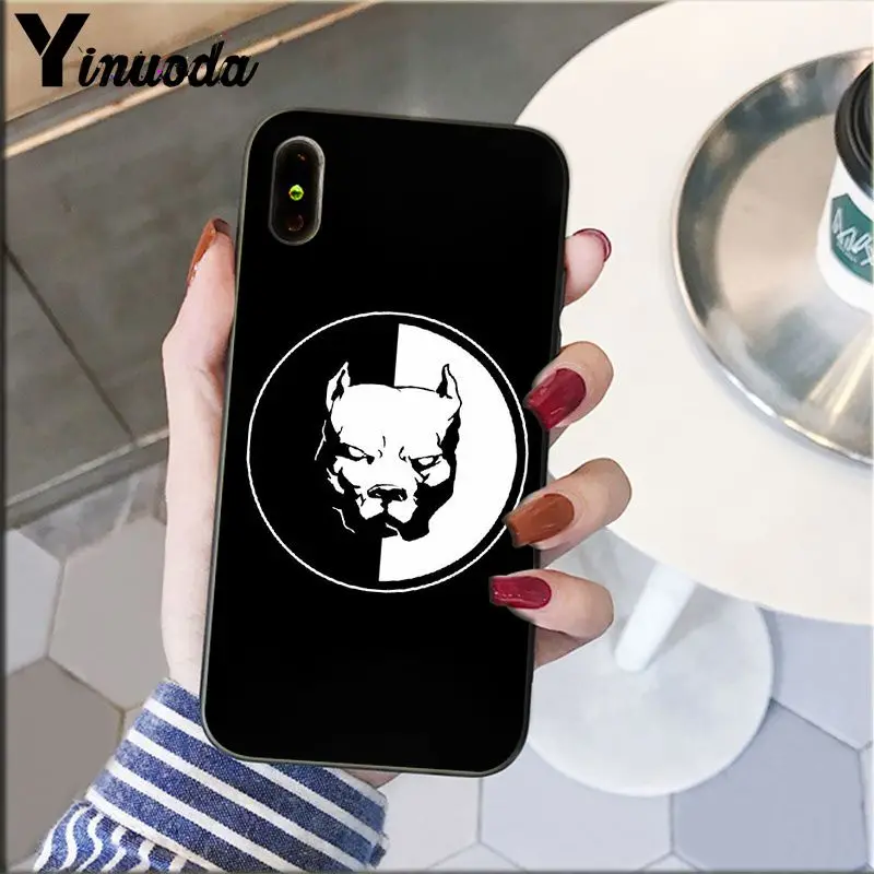 Yinuoda Pit Bull прекрасная комнатная собачка Pitbull TPU Мягкий силиконовый чехол для телефона iPhone 5 5Sx 6 7plus 8 8Plus X XS MAX XR