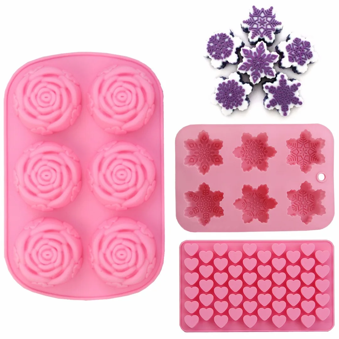 3D Silicone Ice Cube Candy Chocolate Cake Candles Cupcake Soap Molds Mould DIY