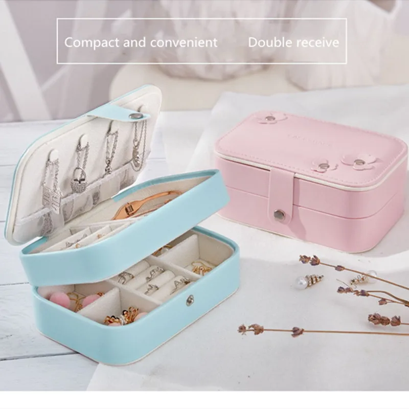 

Jewelry Box Travel Comestic Jewelry Casket Organizer Makeup Lipstick Storage Box Beauty Container Necklace Birthday Gift