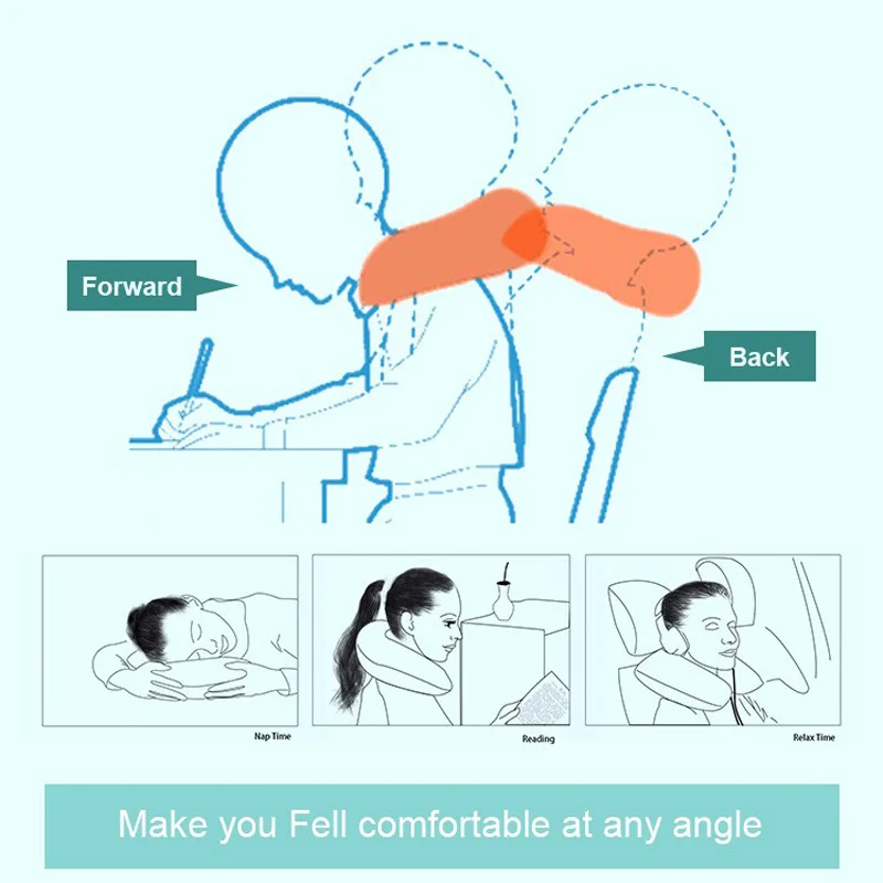 Инновационная usb-мощная Массажная подушка для шеи u-образная дорожная подушка для подушки для самолета для сна домашний текстиль travesseiro almohada