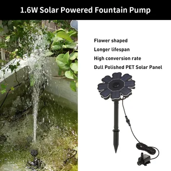 

для сада jardin garden decoration Solar Pump Round Floating Fountain Bird Bath Garden Decoration Petal Fountain Dropshipping