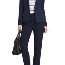 Новинка на заказ темно-Формальные Для женщин Бизнес Костюмы формальные офис Костюмы Повседневная обувь Наборы для ухода за кожей женские профессиональные офисные Костюмы