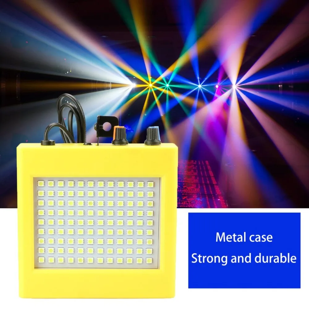 

Multicol 25W LED Stage Lights Mini Sound Control Lighting Special Effects Flash Lamp 108Patch Strobe Lights for Bar KTV Ballroom