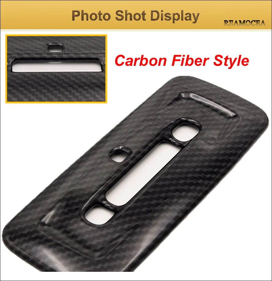 Reamocea For Toyota Camry 2018 Carbon Fiber Car Back Rear Tail Reading Switch Button Light Lamp Frame Trim Decoration Cover (12)