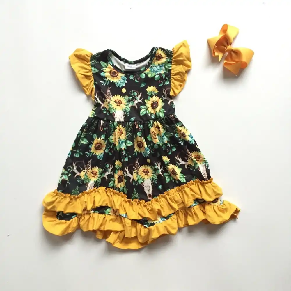 baby girl sunflower dress
