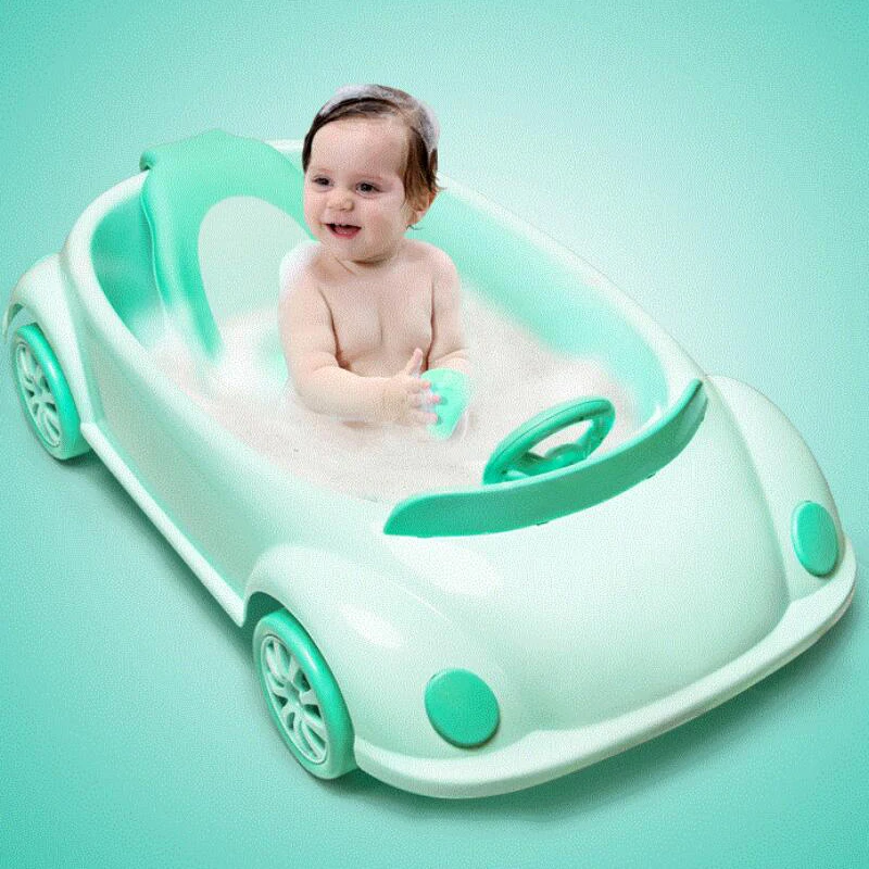 New Baby Items Lying Shower Car Shape Infant Baby Children Bath tub for free gift