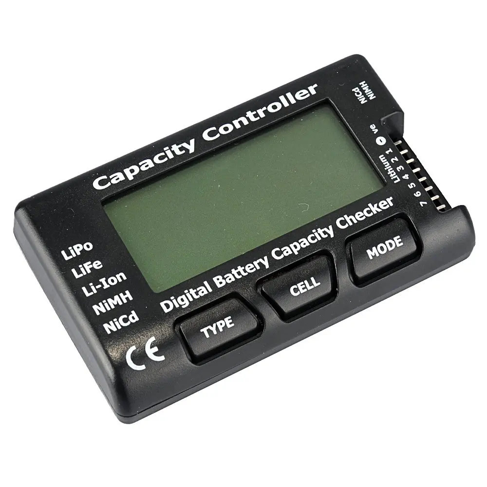 2 1 RC Cell Meter 7 Digital font b Battery b font Capacity Checker Controller for