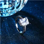 SHUANGR ГОРЯЧЕЕ ПРЕДЛОЖЕНИЕ Новое серебряное фиолетовое кольцо с кубическим цирконием для женщин классические обручальные кольца размеры 5 6 7 8 9