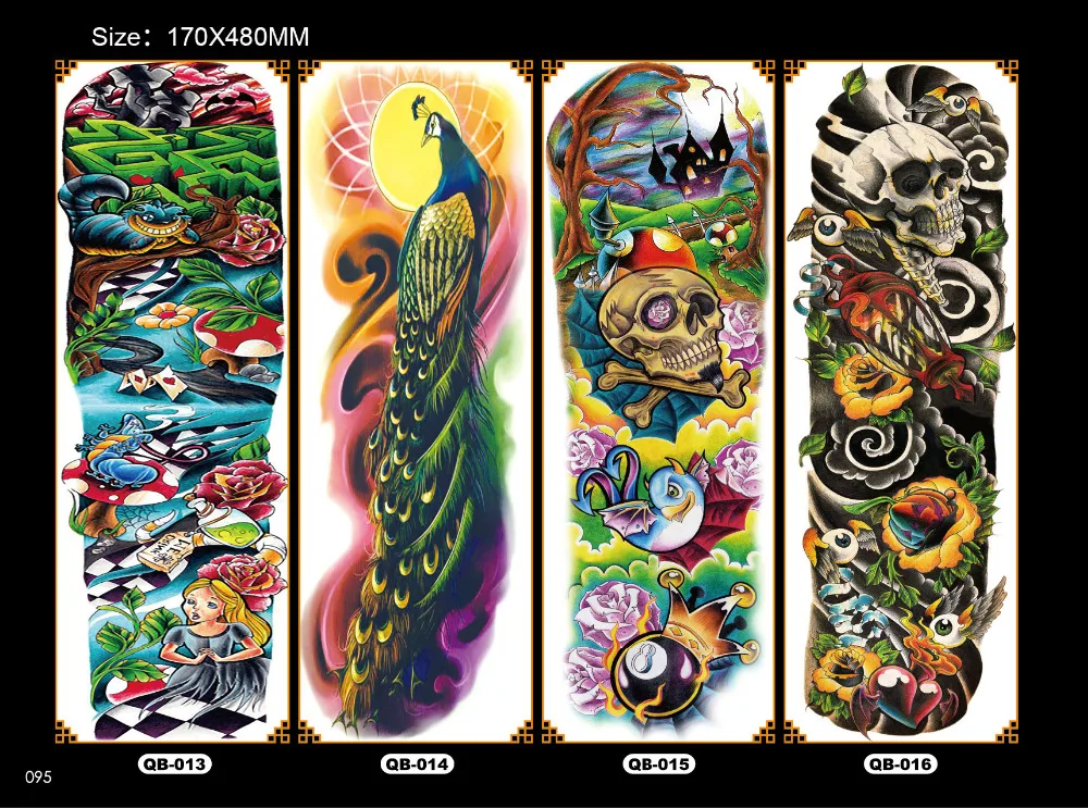 NEW 4 sheets Large Temporary Tattoos Sticker Men Arm Sleeves lelft Shoulder Fake Tattoo Body Art sticker Twinset 3d Fake Totem (1)