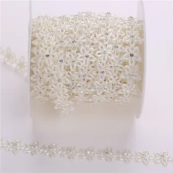 

15mm 10 yards/roll Crystal Sewing Rhinestone pearl Cup chain for DIY,Garment Accessories,glass crystal Rhinestone chain