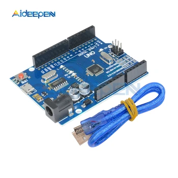 

UNO R3 CH340G MEGA328P UNO R3 ATMEGA328P AU Board Module Compatible CH340 Micro USB Cool Version DIY Kit