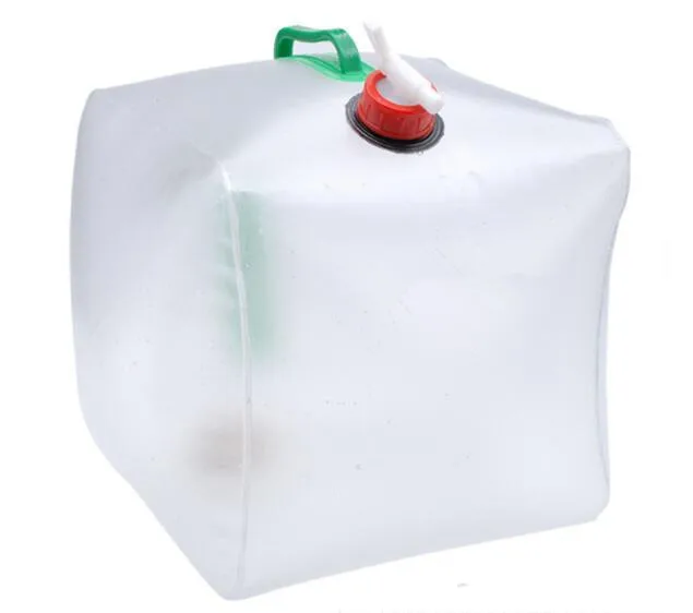 

Wholesale 20L Hiking folding water bucket Transparent water bag Portable Camp kettle