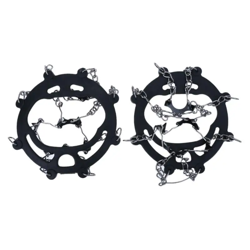 

Winter Outdoor 2pcs 8-Teeth Shoe Boot Anti-Slip Ice Gripper Cleats Crampon Chain Spike Snow for Hiking Climbing