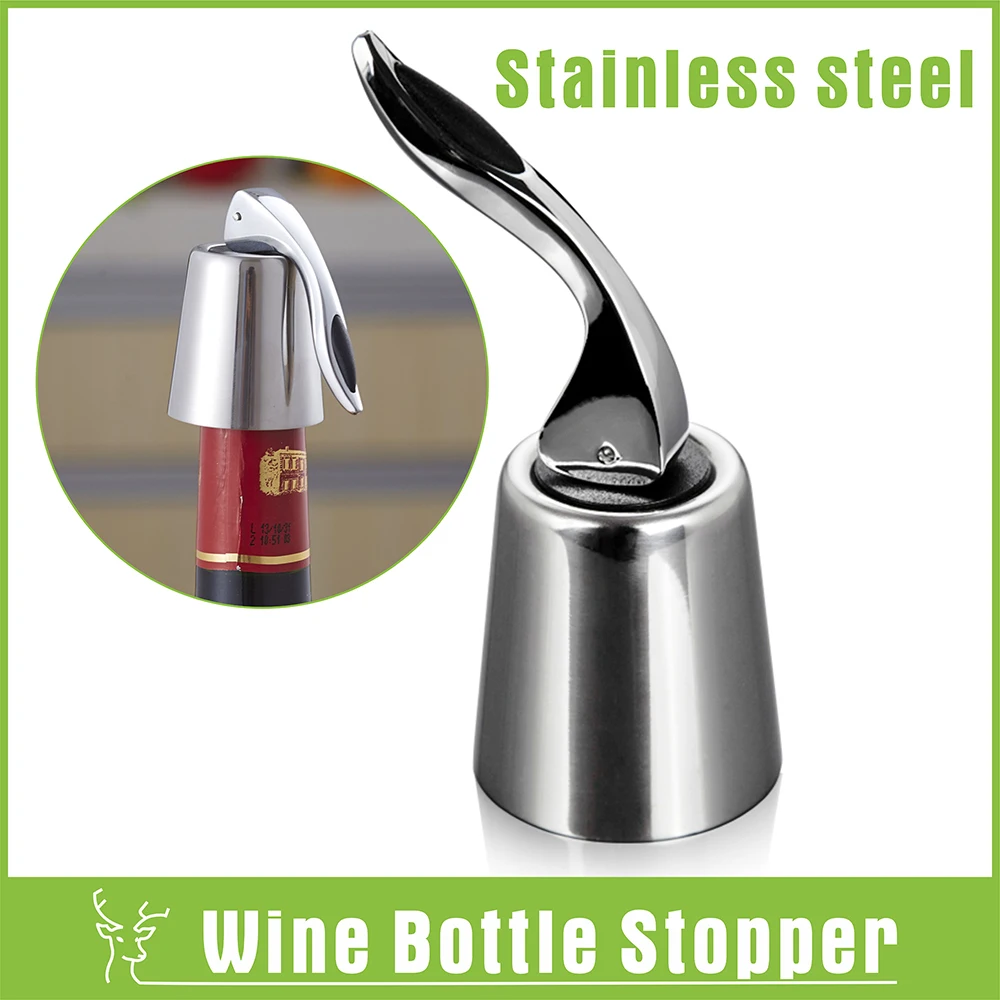 Polished Stainless Steel Champagne Stoppers Vacuum Sealed Air Pump