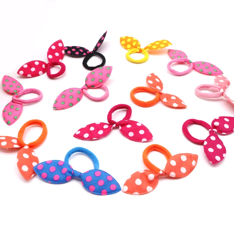 10 قطعة متعدد الألوان Scrunchy اللثة الينابيع عقال إكسسوارات الشعر فيونكة شعر نقطة حلقة مرنة تصفيف الشعر مطاطا جديلة التصميم