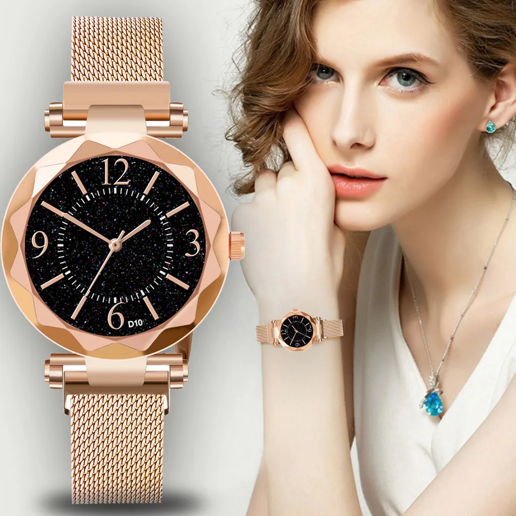 Vansvar женские часы Звездное небо для женщин браслет часы Магнитная Нержавеющая Wristwatche montre femme 2019 Лидирующий бренд наручные