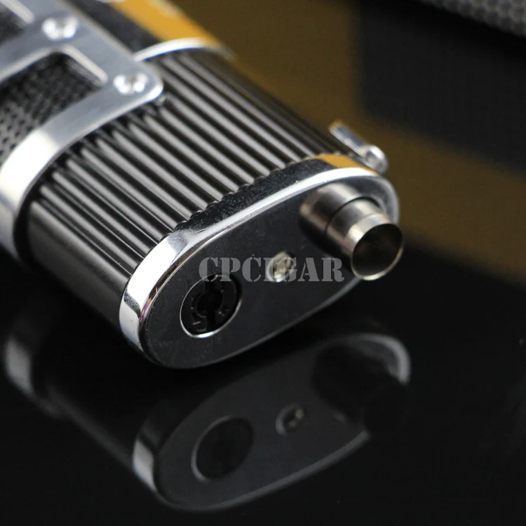 COHIBA Cigar Lighter Butane 3 Torch Jet Flame Lighter With Cigar Cutter Punch Accessories Windproof Cigarette Lighter Gift Box