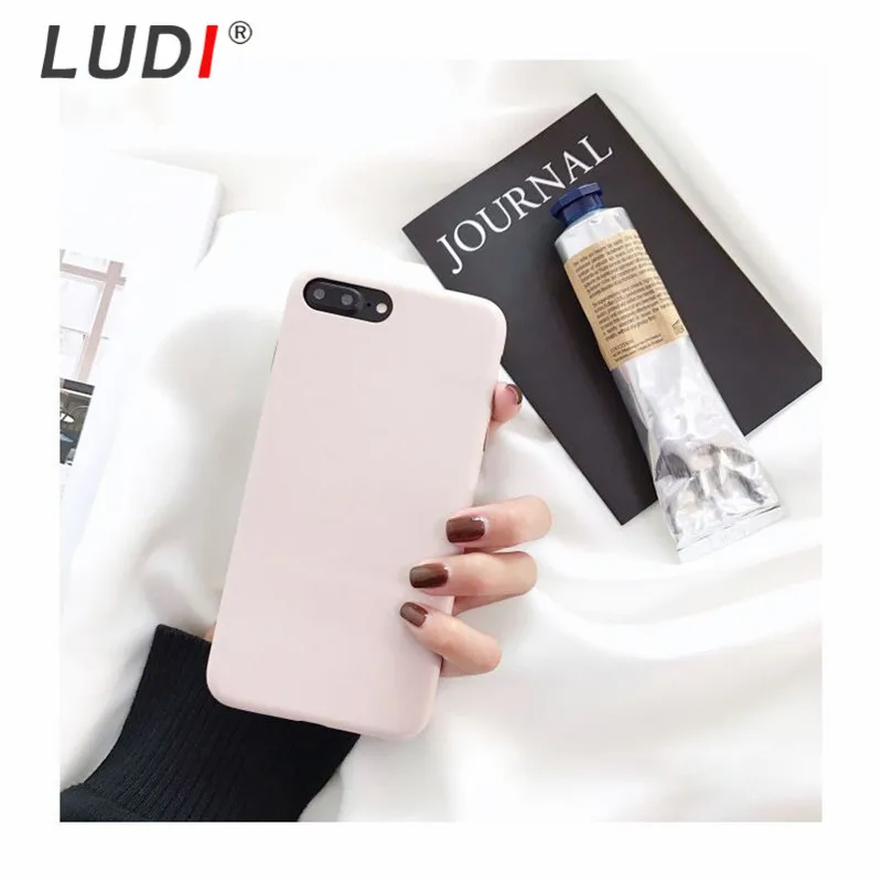 

LUDI Retro Plain Leather Phone Case for iPhone XS Case Bussiness Phone Cover for iPhone X/6/6S/7/8Plus/XR/MAX/se/5s/5 pu beige