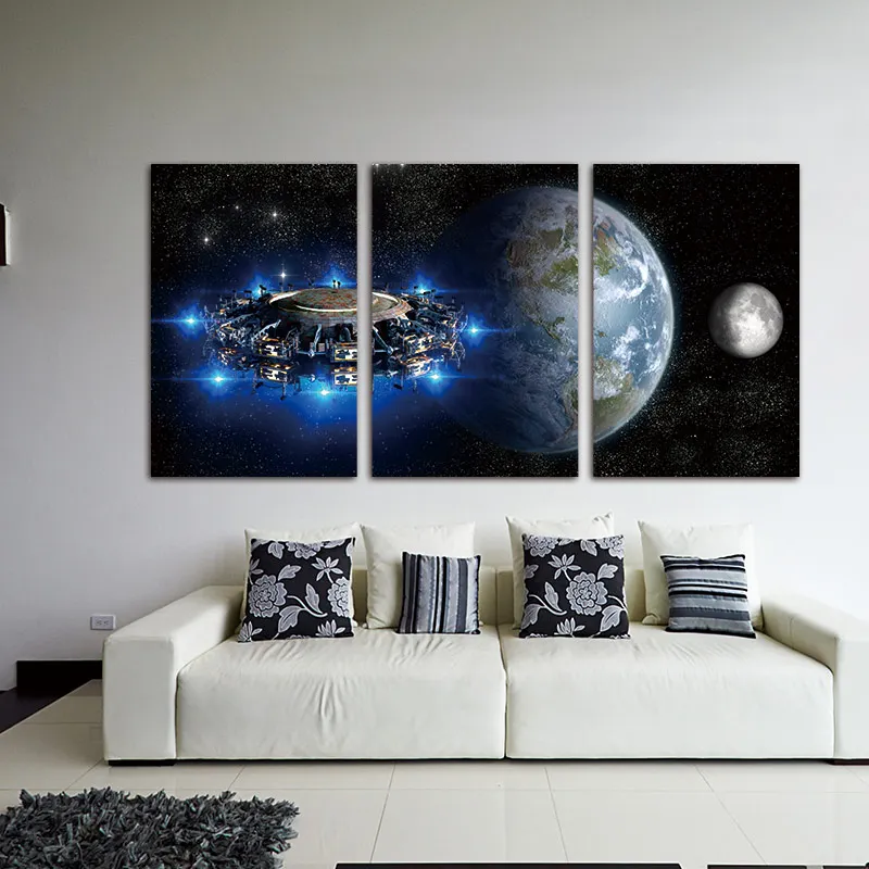 Print-Canvas-Painting-3-Panel-Spacecraft-And-Planet-Landscape-Vintage-Art-Canvas-Painting-Wall-Picture-For (1)