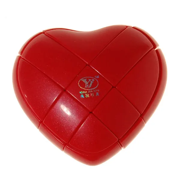 Высококачественный магический куб Yongjun Moyu 3x3x3 без наклеек в форме сердца, скоростной пазл, детские игрушки, развивающая игрушка - Цвет: Красный