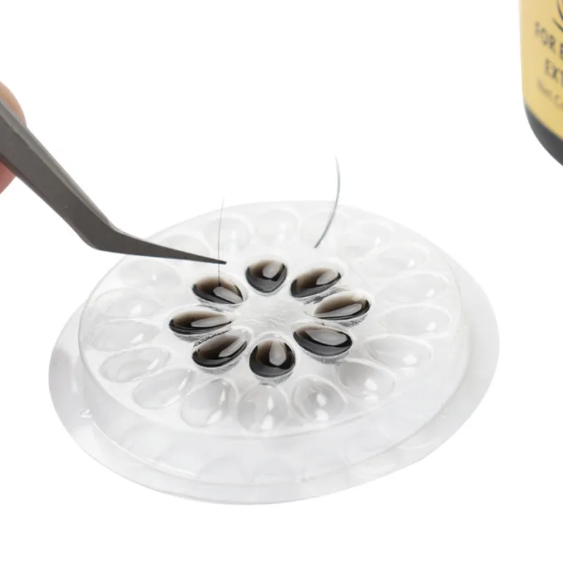

Pink Transparent Glue Gasket Eyelash Glue Holder Adhesive Pallet Eyelash Extension Glue Pads Stand On Eyelash Plastic Glue