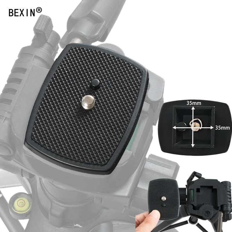 Best BEXIN Universal tripod monopod Three dimensional Plastic Adapter mount Camera Tripod Head Quick Release Plate Tripod Platform