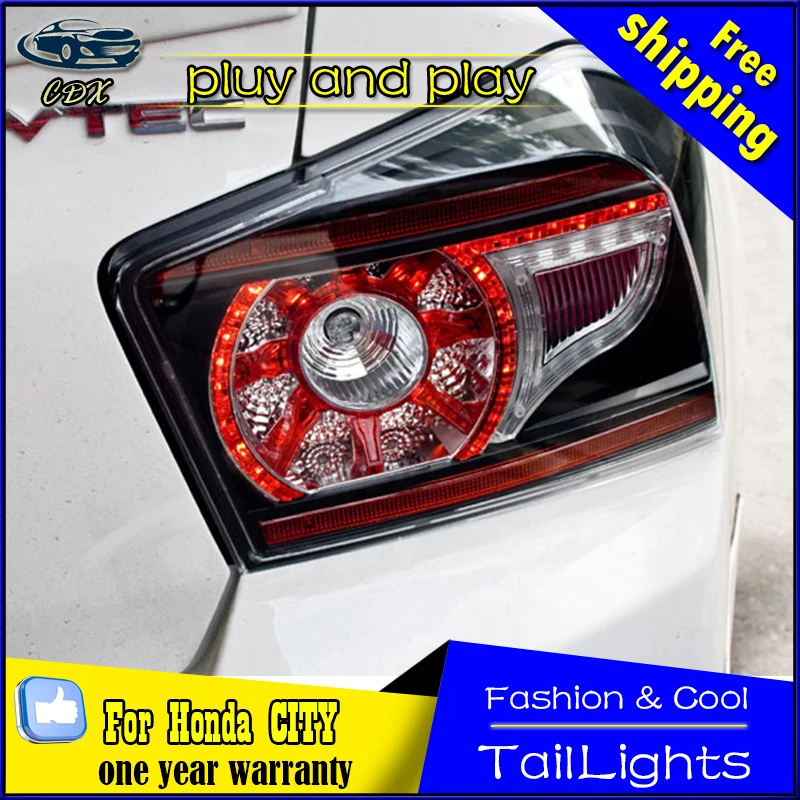 

Car Styling Tail Lamp for Honda City Tail Lights 2009-2013  City LED Tail Light LED Rear Lamp DRL+Brake+Park Stop Lamp
