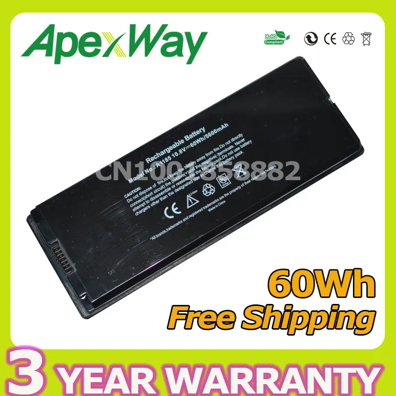 

Apexway Laptop Battery for Apple MacBook 13" MA561 A1181 A1185 MA561 MC375LL/A MB063CH/A MA699TA/A MA566FE/A