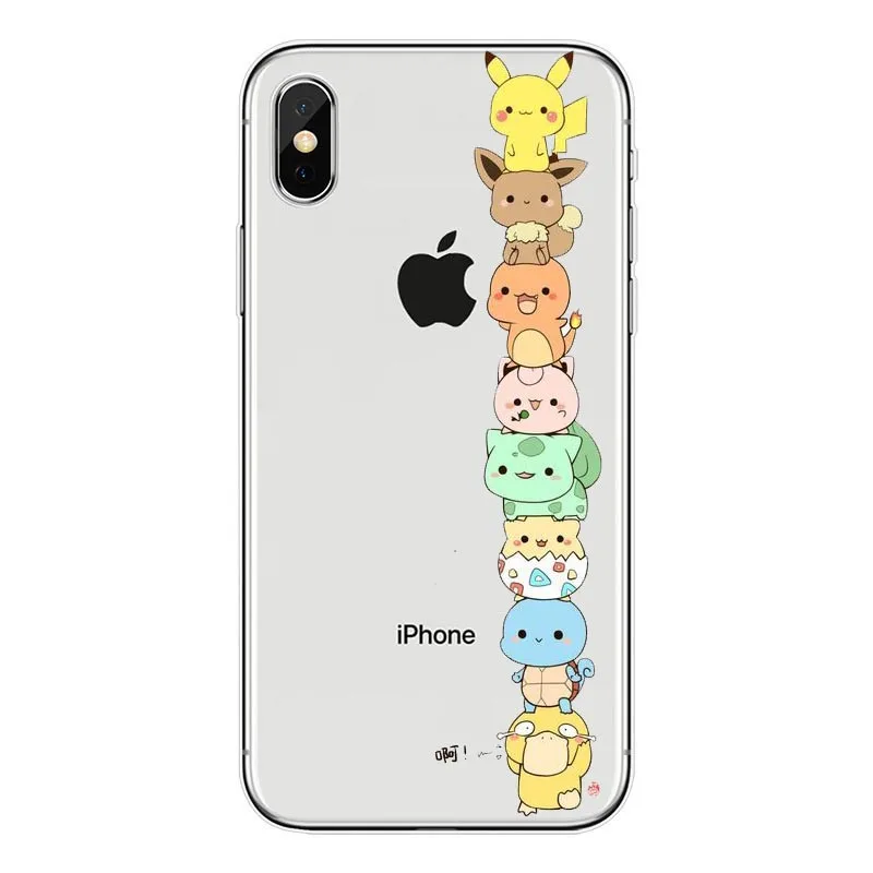Pocket Monsters Pokemon Pikachu Dos Desenhos Animados Capa de Hard plastic Capa Para o iphone 4 5 6 7 8 X Plus Fundas Coque