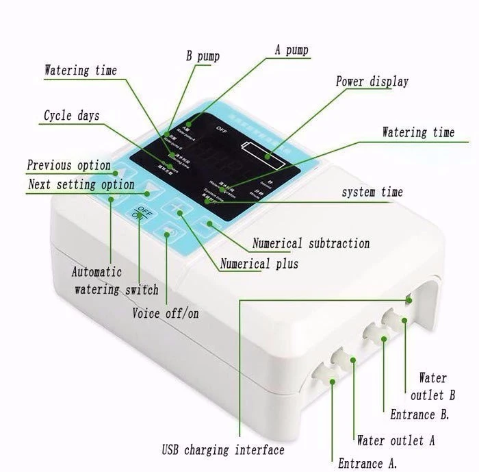 Английский говорящий сад автоматический полив-устройство таймер-система капельного орошения водяной насос в горшке завод интеллектуальная солнечная энергия