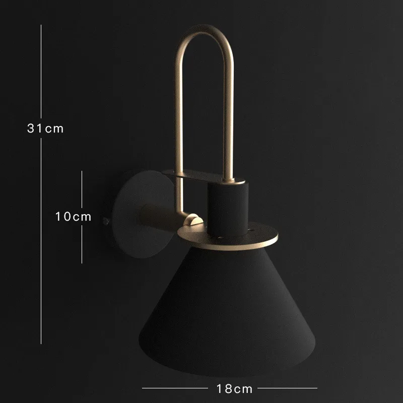 Horsten Nordic Horn Wall Lamp Macaron Sconce Modern Simple Lightings Bedside Lamps Bathroom Bar Living Room-4