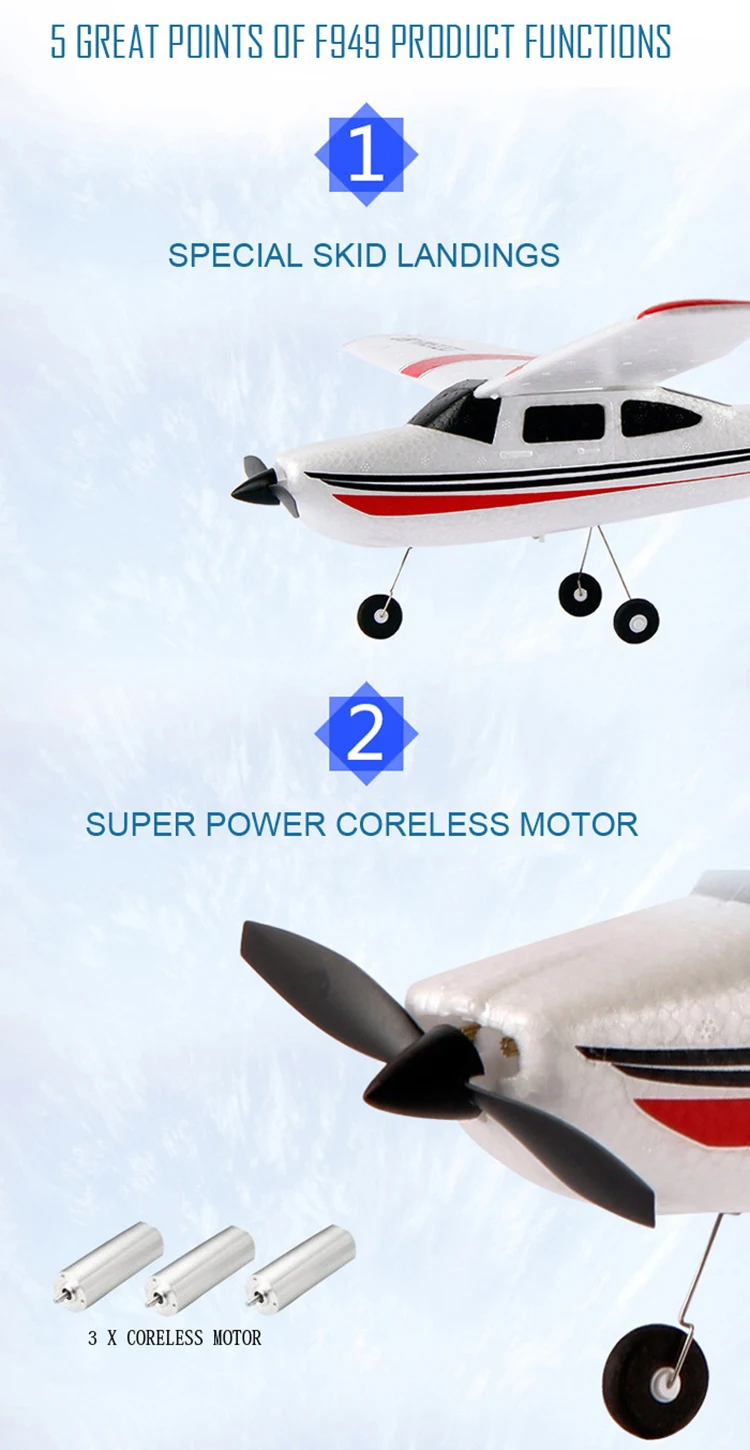 2019 WLtoys F949 Sky King 2,4G RC самолет с фиксированным крылом RTF авиационное радио управление 3CH RC самолет с фиксированным крылом WL F949 Дрон