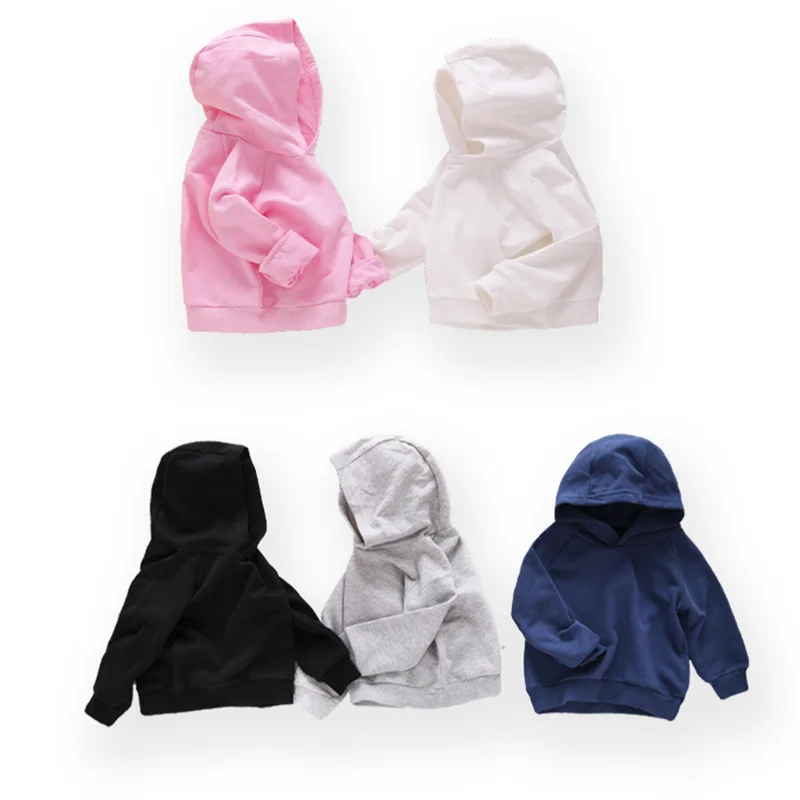 Cinza com Capuz Camisola dos Miúdos Roupas para 3 Meninos Meninas Crianças Hoodies Outerwear Branco Amarelo Vermelho Preto Girls & Boys 4 6 8 10 Anos 4 Cheap Agasalhos e moletons