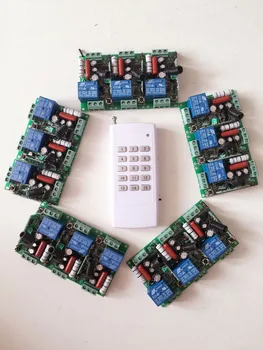 

AC 220V 10A 1 CH Wireless Remote Control Switch System 15 receiver transmitter Learning code Toggle Momentary Interruptor remoto