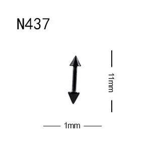10 шт./лот, дизайн, в стиле панк, для ногтей, перфорированные, сплав, шпильки, металлическая кривая, стрелка, заклепки, украшение, дизайн ногтей, ручная дрель - Цвет: 10pcs N437